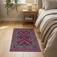 thumbnail image 3 of ODIKA Zebra Interlocking Pink Striped Panel Leopard Field Mixed Print for Entryway, Kitchen, Laundry Room, Stain Resistant Thin Throw, 3 of 7