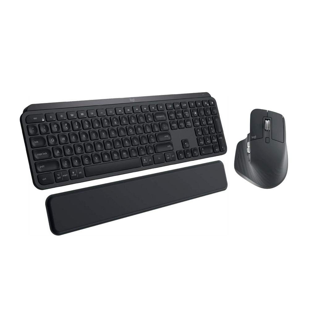 Logitech MX Keys Wireless Keyboard bundle with Palm Rest and Wireless