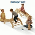 thumbnail image 4 of Garvee Pikler Triangle Set, 3-in-1 Toddler Climbing Toys, with Ramp Arch Ladder, Oak, 4 of 8