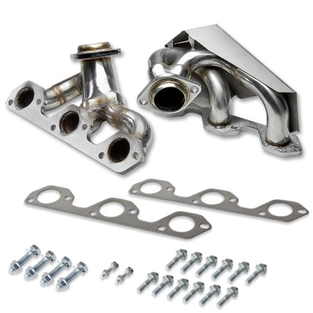 High Performance Competition Headers For 2007 to 2012 Jeep Wrangler Cherokee High Performance 3 -1 Design 2 -PC Stainless Steel Exhaust Header Kit 08 09 10 11 ()