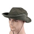 thumbnail image 6 of Men's Bucket Hat Outdoor Sun Hat Breathable Mesh Fishing Hat Wide Brim Foldable Hiking Hat Adjustable Drawstring Boonie Hat for Travel Camping Trekking Fishing and Daily Outdoor Activities, 6 of 6