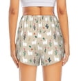 thumbnail image 2 of Lsque Cute Alpaca Printed Women's Running Shorts with Liner Pockets,Elastic Quick Dry Workout Athletic Gym Yoga Shorts,Womens High Waist Shorts-X-Large, 2 of 9