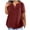 Wine, variant on Aofany Plus-Size Tops for Women Summer V Neck Short Sleeve T Shirts Casual Tees Loose Tops Blouse