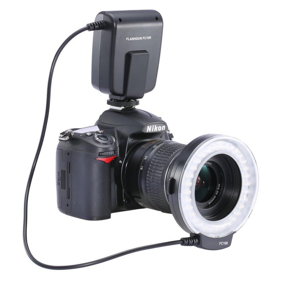 8 Lentes Adaptador Cámara SLR luz Led Macro Anillo Flash para Nikon Canon Olympus D 