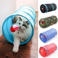 thumbnail image 1 of Steger Cat Tunnel for Indoor Cats Interactive, Rabbit Tunnel Toys with Bell Ball, Pet Toys Play Tunnels for Cats Kittens Rabbits Puppies Crinkle Collapsible Pop Up Play Toy, 1 of 8