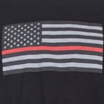 thumbnail image 5 of Fox Outdoor Products Men's USA Flag w/Thin Colored Line Crewneck Sweatshirt - Cotton Blend Patriotic Chest Pattern Pullover, Thin Red Line/Black, Large, 5 of 5