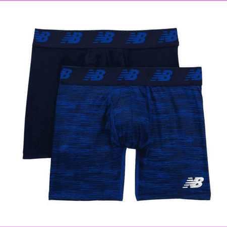 New Balance Men Performance 6" Boxer Brief Underwear PigmentWoodgrain/Pigment; M