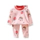 thumbnail image 1 of Odeerbi 3M-5Y Niños Niñas Algodón Pijamas Manga Larga Tops Pantalones Conjunto Suave Impresión Fresa Sleepwear Dos Piezas Pijama Conjuntos, 1 of 3
