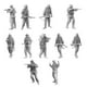 thumbnail image 2 of Kit de 11 piezas de modelos de alemanes a escala 1/64, figuras de personas en miniatura, juego de juguetes de resina únicos para aficionados,, 2 of 9