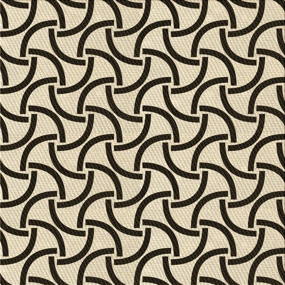 Ahgly Company Machine Washable Indoor Square Transitional Chocolate Brown Area Rugs, 7' Square