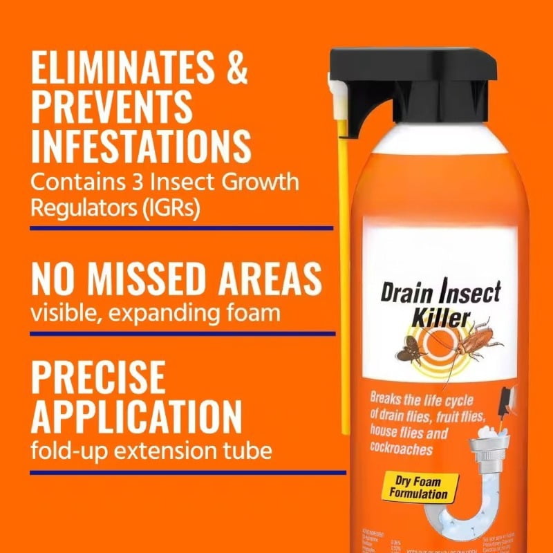 8 oz. Drain Insect Killer Aerosol Spray