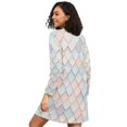 thumbnail image 2 of FORMRS Womens Long Sleeve Nightgowns Crew Neck Sleep Shirt Soft Pajamas Sizes S-3XL, Small Pink Pattern, 2 of 8