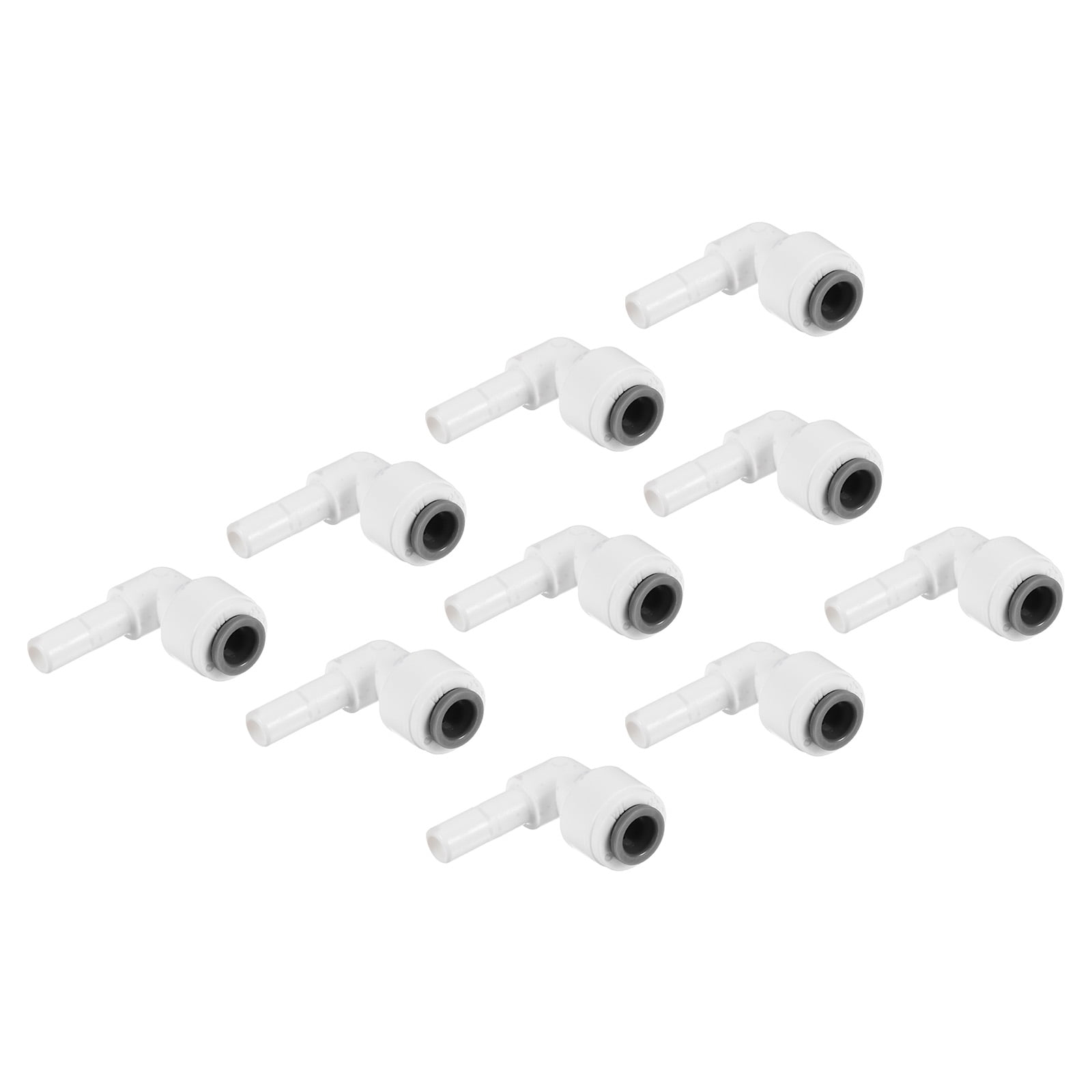 Uxcell 1/4" Water Pipe Stem Elbow Connector Push to Connect Fitting, 10