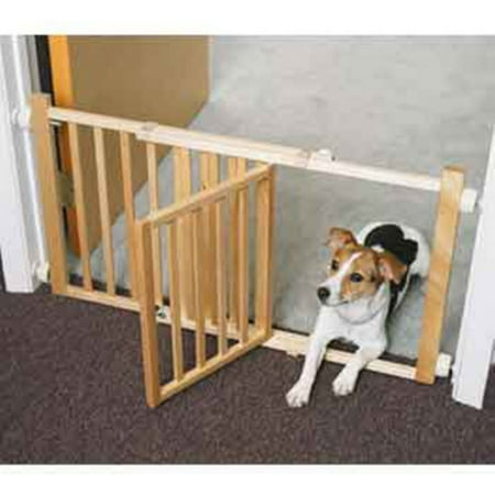 Four Paws Walk Over Wooden Safety Gate, 30-44"W x 18"H