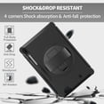 thumbnail image 4 of Dteck Case for Samsung Galaxy Tab S7 FE T730/T736B 12.4-inch,Shockproof Three-Layer Heavy Duty Protector Rubber Hard Stand Cover for Galaxy Tab S7 Plus 12.4" SM-T970/T975,Black, 4 of 8