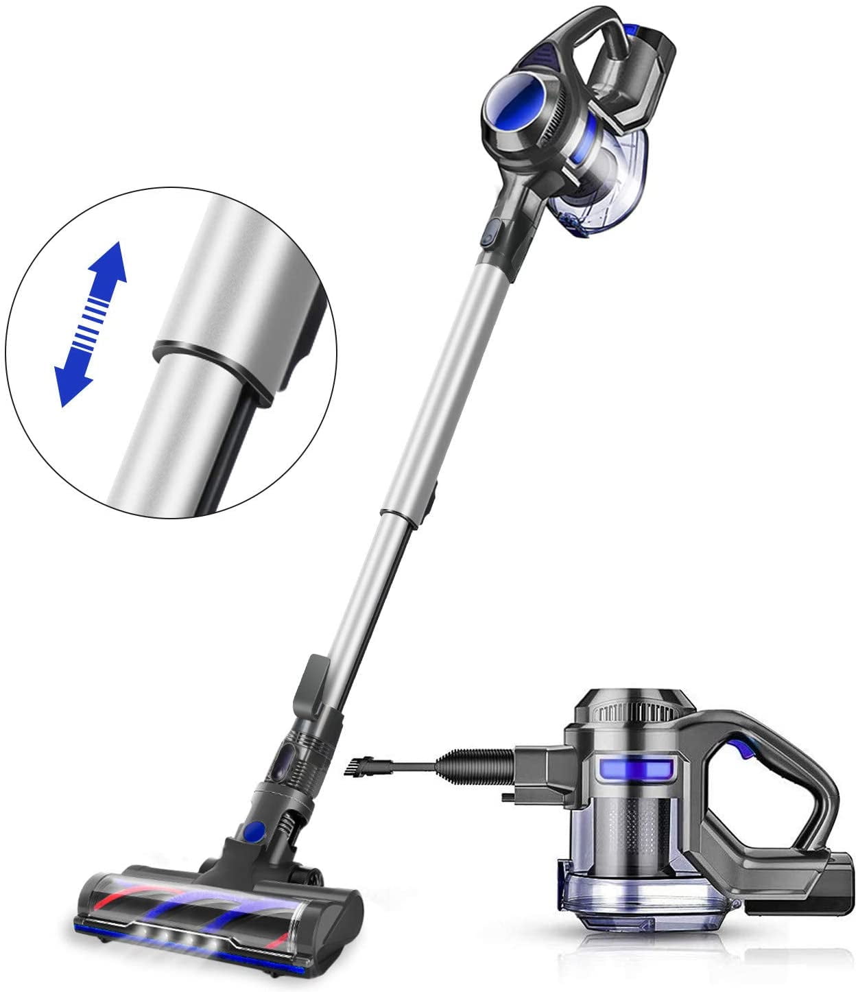 2020 NEQUARE Vacuum Cleaner 4 in1 Handheld Vacuum with LED Corded Vacuum 17Kpa 