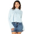 thumbnail image 2 of Celebrity Pink Women's 2 Button Denim Mini Skirt, Sizes XS-XXXL, 2 of 5