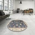 thumbnail image 4 of Ahgly Company Machine Washable Indoor Rectangle Abstract Carbon Gray Area Rugs, 8' x 12', 4 of 7