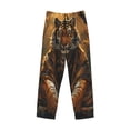thumbnail image 2 of Vsdgher Tiger In The Fallen Leaf Forest Print Mens Pajama Pants Sleep & Lounge Pants, PJ Bottoms With elastic waistb and Pockets, 2 of 5