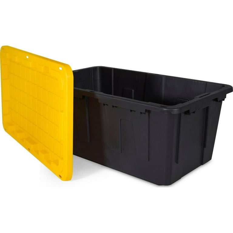 Tough Box 40-Gallon Storage Tote with Lid — 38.19in.L x 21.88in.W