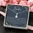 thumbnail image 2 of Petit Ribbon, Gift For A Bestie Necklace For Best Friend Birthday Card, BFF Gift For Best Friend Jewelry Bestie Definition, Present For, Anniversary Gift, Necklace With Message Card & Box V63, 2 of 8