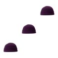 thumbnail image 4 of Qarigey Sombrero de hilo de punto de invierno Gorras de cabeza corta informales Hombres Mujeres Sombreros Púrpura Type1 NO1, 4 of 6