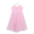 thumbnail image 5 of Fldy Kids Girls Criss Cross Ballet Dance Tutu Dress Gymnastics Dress Leotard Latin Lyrical Dresses Pink L, 5 of 7