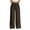 Coffee, variant on Fashion Women's High Waist Wide Leg Loose Casual Drawstring Sports Pants, Black, Size L