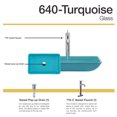 thumbnail image 2 of MR Direct 640 Turquoise Vessel Sink Ensemble with a Chrome finish 718 faucet and pop-up drain., 2 of 7