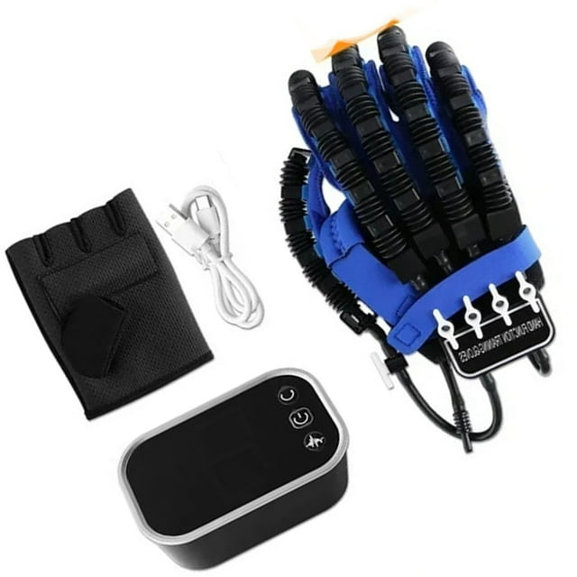 Gant Robot de Rééducation, Entraîneur de Doigts Miroir Entraînement Main Droite pour Hémiplégie S,m,L,TG
