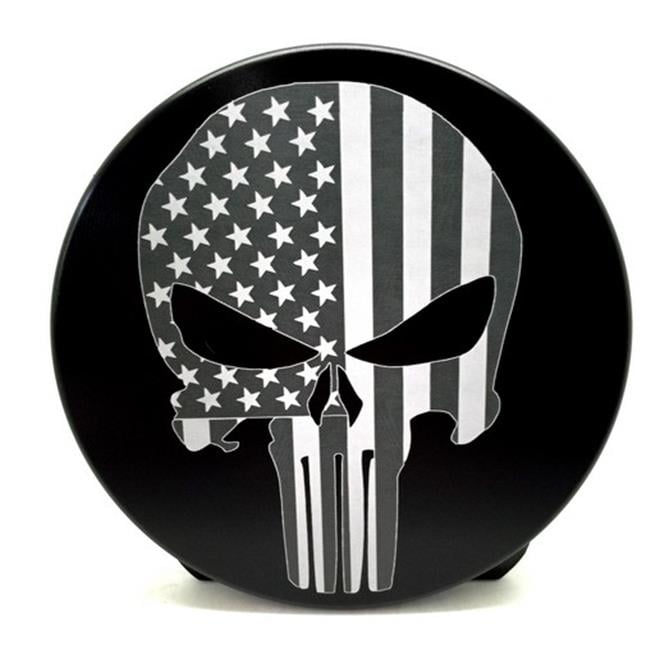 Hmc Billet Black Anodized with color Punisher skull badge