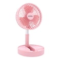 thumbnail image 1 of Ventilador portátil  Adir recargable de escritorio rosa 12381, 1 of 4