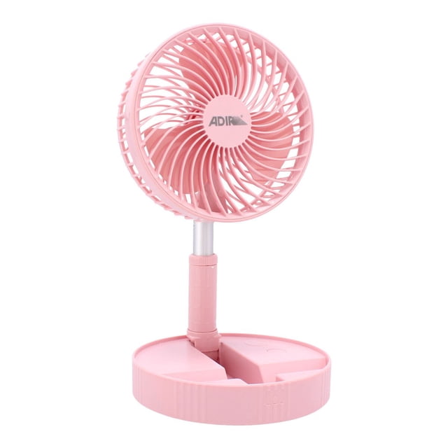 Ventilador portátil Adir recargable de escritorio rosa 12381