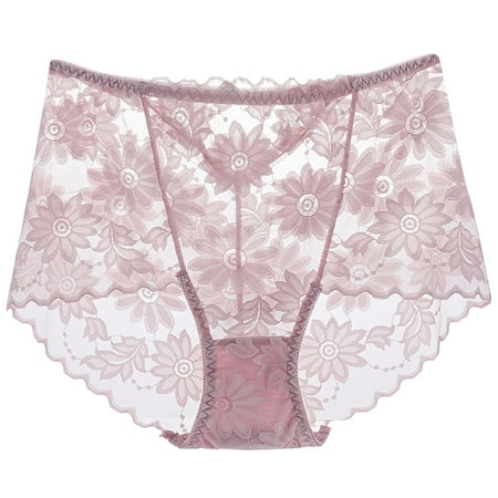 GHSOHS Womens Underwear Pantys High Waisted Underwear for Women Tummy Control Seamless Cotton Underwear for Underwear Large Size Panty High Waist Small Daisy Lace Briefs Cotton Crotch Seamless U XL