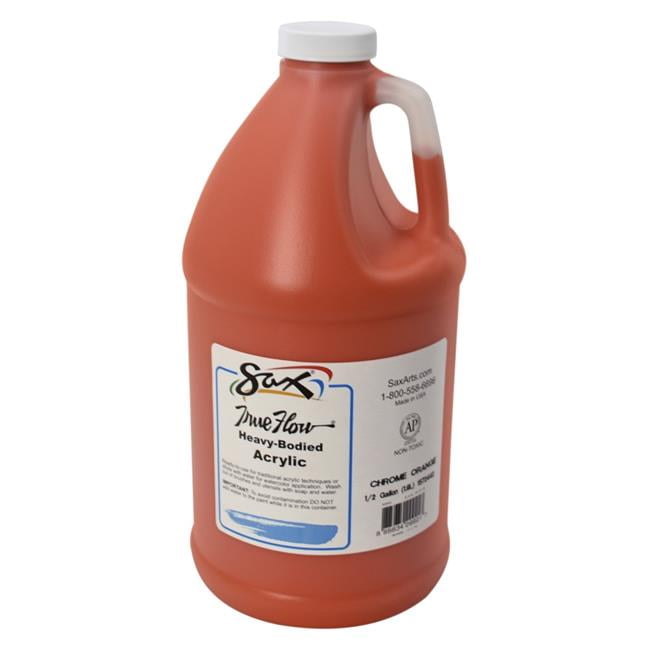 SAX 1572442 Chrome Orange True Flow Half Gallon Acrylic Paint Walmart