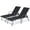 Black, variant on Pellebant 2‑Pack Outdoor Chaise Lounge Chairs – 5‑Position Aluminum Adjustable Patio Chaise Lounge with Rust Resistant Frame, Beige