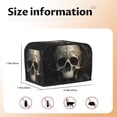 thumbnail image 4 of KLL Gold Pattern Skull Print 2 Slice Toaster Dust Covers Kitchen Small Appliance Cover with 2 Pockets,Can hold Jam Spreader Knife & Toaster Tongs (11.4 x 7.9 x 7.5), 4 of 6