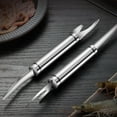 thumbnail image 3 of Uscallm 2Pcs Stainless Steel Shrimp Deveiner Tool 5-in- Multi-Functional Kitchen Knife for Peeling Shell Cutting Back Removing Intestine Fish Maw Cleaner, 3 of 9