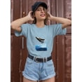 thumbnail image 2 of Pastell Jumping Whale T-shirt Women's -Ashvin Harrison Designs, Female Medium, 2 of 4