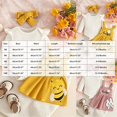 thumbnail image 4 of CAICJ98 Baby Girl Clothes Fall Winter Outfits Cute Print Infant Romper Suspender Skirt with Headband 3Pcs Set, Size 6-9 Months, 4 of 8