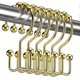 thumbnail image 1 of Shower Curtain Hooks, Shower Curtain Rings Rust Proof Metal Double Glide for Bathroom Shower Rods Curtains, Set of 12 Hooks-Gold, 1 of 5