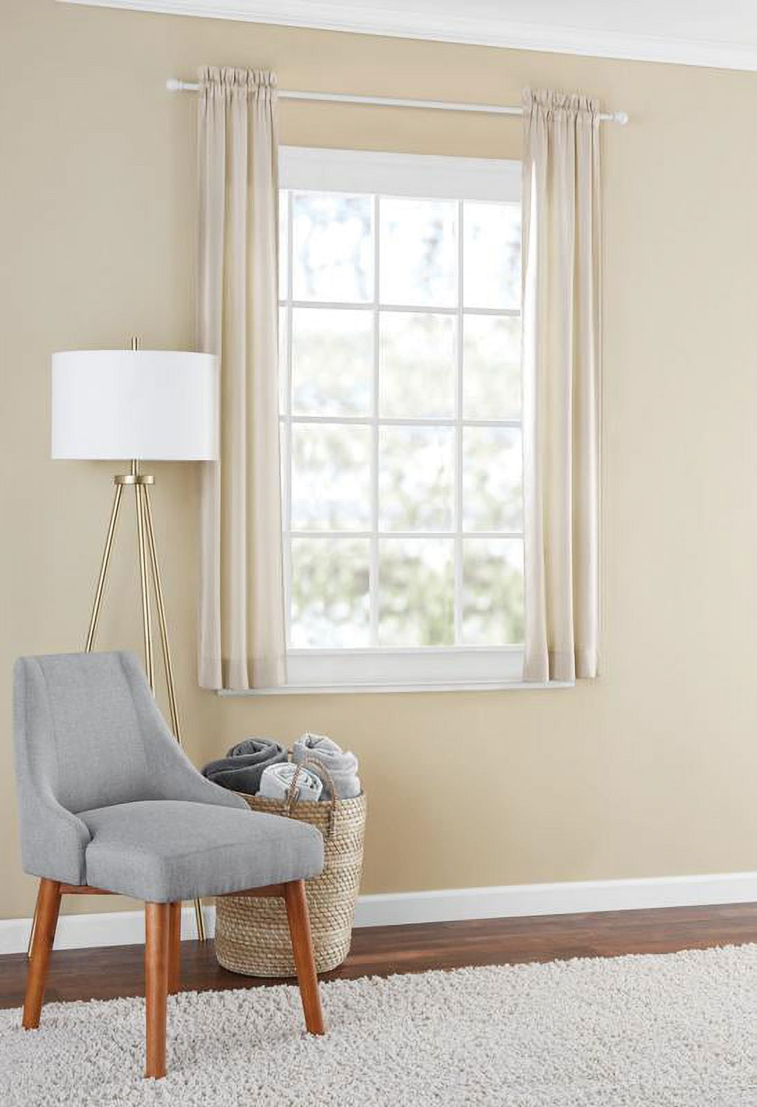 (2 pack) Mainstays Blackout Curtain Panel Pair, Set of 2, Beige, 30"W x 63"L