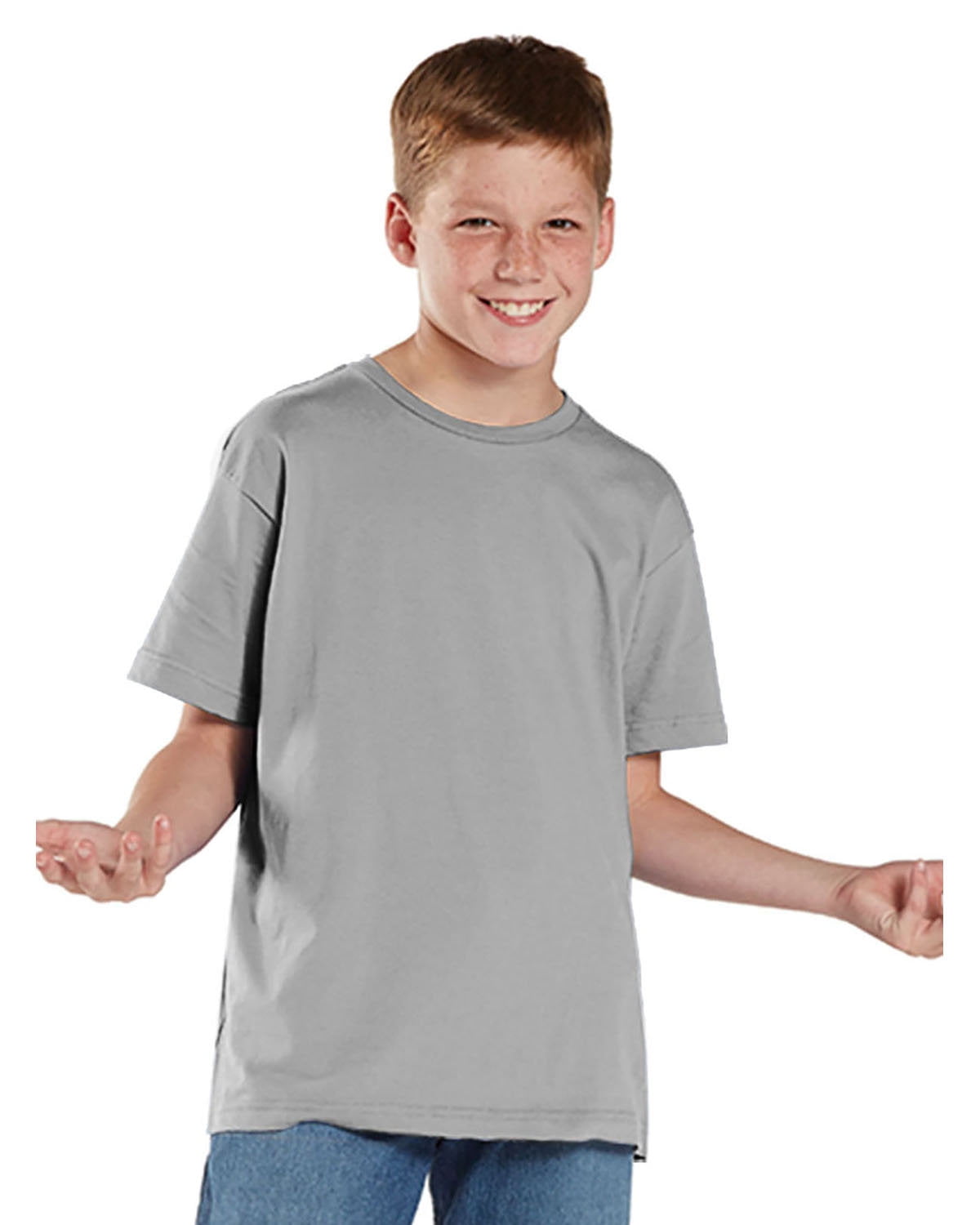 Aquaguard Boys 3-Pack T-Shirt Crew Neck Short Sleeve 100% Cotton Tee, Size: 4-14 - Large - Silver