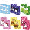 thumbnail image 2 of Bolsas de papel para regalo de Hello Kitty, decoración de cumpleaños, bolsa de dulces Kuromi, paquete de galletas Cinnamoroll Goody, regalos para niñas, suministros para fiestas, 2 of 5