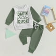 thumbnail image 2 of HCNTES Baby Boy Winter Clothes Toddler Baby Boy Fall Winter Clothes Letter Graphic Long Sleeve Sweatshirt Pullover Tops Outfit Set, 2 of 6