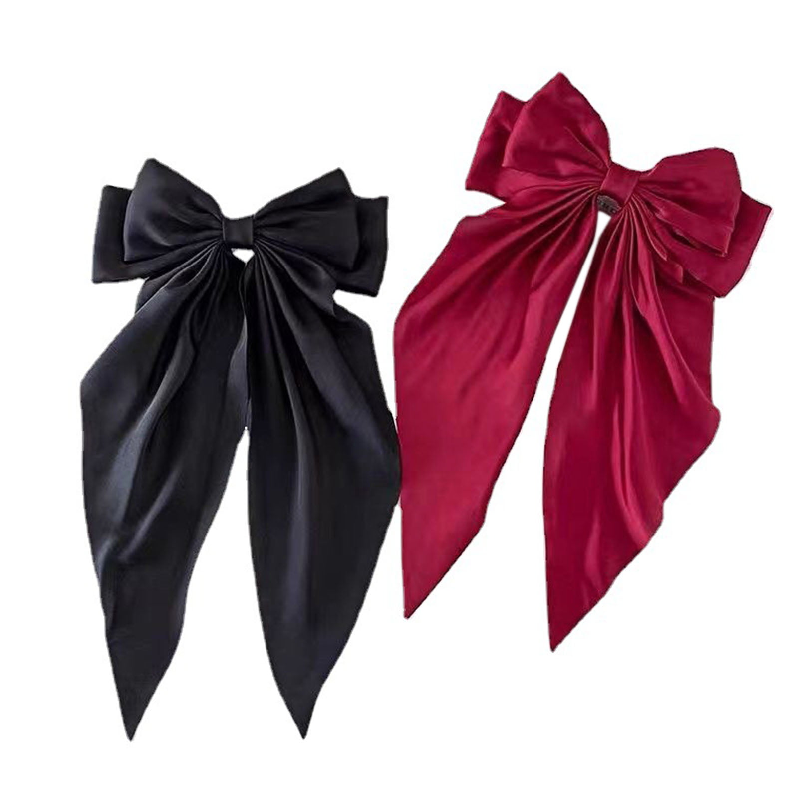 Fashion Red Velvet Bow Hair Clip For Women Long Ribbon Hairbows Hair Pins  Girls Big Bow Hairclip Balck Hairpins Lazo Terciopelo - AliExpress