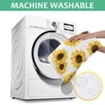 thumbnail image 6 of White Sunflower Pattern Square Tablecloth,Waterproof Square Table Cover,Wipeable Spillproof Washable Table Cover for Home Kitchen Party Decor 42"X42"(107x107cm), 6 of 6