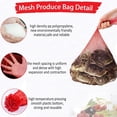 thumbnail image 3 of 100 Pcs Filet en Nylon Réutilisable, 19,7 Pouces Filet Extensible pour Légumes Oignons Fruits Fruits de Mer et Autres Produits Agricoles Rouge (100 Pcs-Rouge-19,7 Pouces), 3 of 7