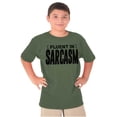 thumbnail image 5 of Fluent in Sarcasm Funny Attitude Crewneck T Shirts Boy Girl Teen Brisco Brands S, 5 of 6