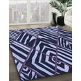 thumbnail image 3 of Ahgly Company Machine Washable Indoor Round Transitional Night Blue Area Rugs, 7' Round, 3 of 7